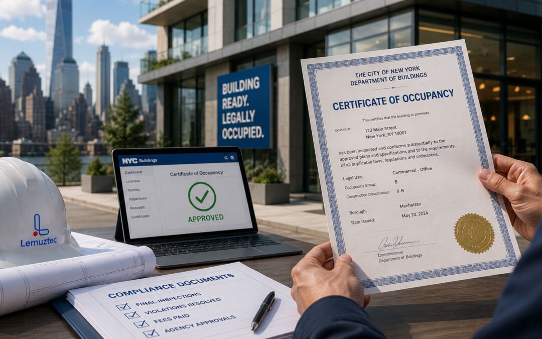 OBTAIN A CERTIFICATE OF OCCUPANCY